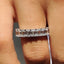 Emerald Cut Eternity Band with Prong Set For Women