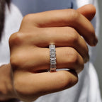 Emerald Wedding Band - Full Eternity