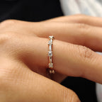 Round Wedding Band In Distance Pave Style