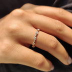 Round Wedding Band In Distance Pave Style