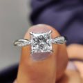 Twisted Pave Princess Cut Moissanite Ring