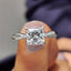 Twisted Pave Princess Cut Moissanite Ring
