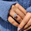 Three Side Pave Princess Cut Moissanite Ring
