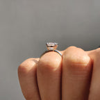 Oval Solitaire Engagement Ring In Double Shank Style