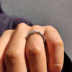 Marquise Cut Wedding Band With Shared Prong Design
