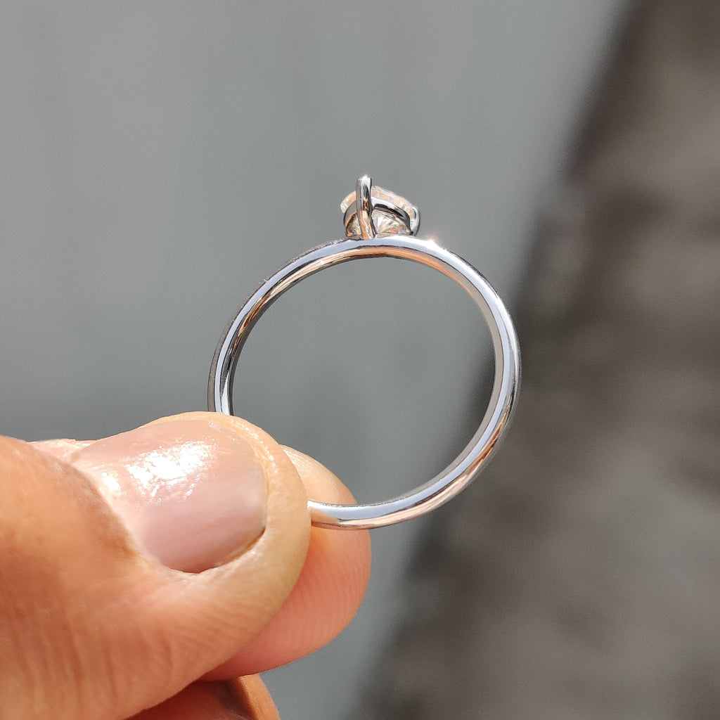 Solitaire Heart Shaped Engagement Ring