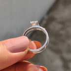 Double Claw Prong Emerald Solitaire Engagement Ring