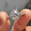 Halo Setting Round Cut Moissanite Engagement Ring