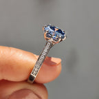 Channel Set Oval Cut Moissanite Ring
