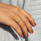 Round Rose Cut Solitaire Engagement Ring