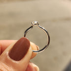Round Rose Cut Solitaire Engagement Ring