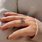 5 Stone Emerald Cut Engagement Ring