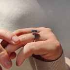 5 Stone Emerald Cut Engagement Ring