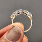 5 Stone Wedding Band In Old European Cut
