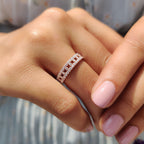 Eternity Round Diamond Rose Gold Band