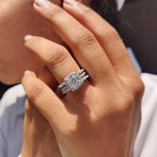 Round Shaped Moissanite Band With Enhancer Style