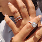 Round Shaped Moissanite Band With Enhancer Style