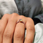 5 Diamond Engagement Ring With Round Cut