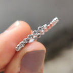 Round Diamond Wedding Band - Open Gap Design
