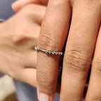 Unique Wedding Band - Round Diamonds