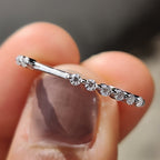 Round Cut Stackable Wedding Band With Shared Prong Setting