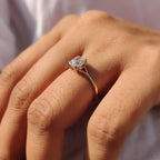 Cushion Diamond Ring In Split Shank Style