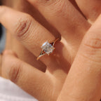 Elongated Cushion Cut Diamond Ring