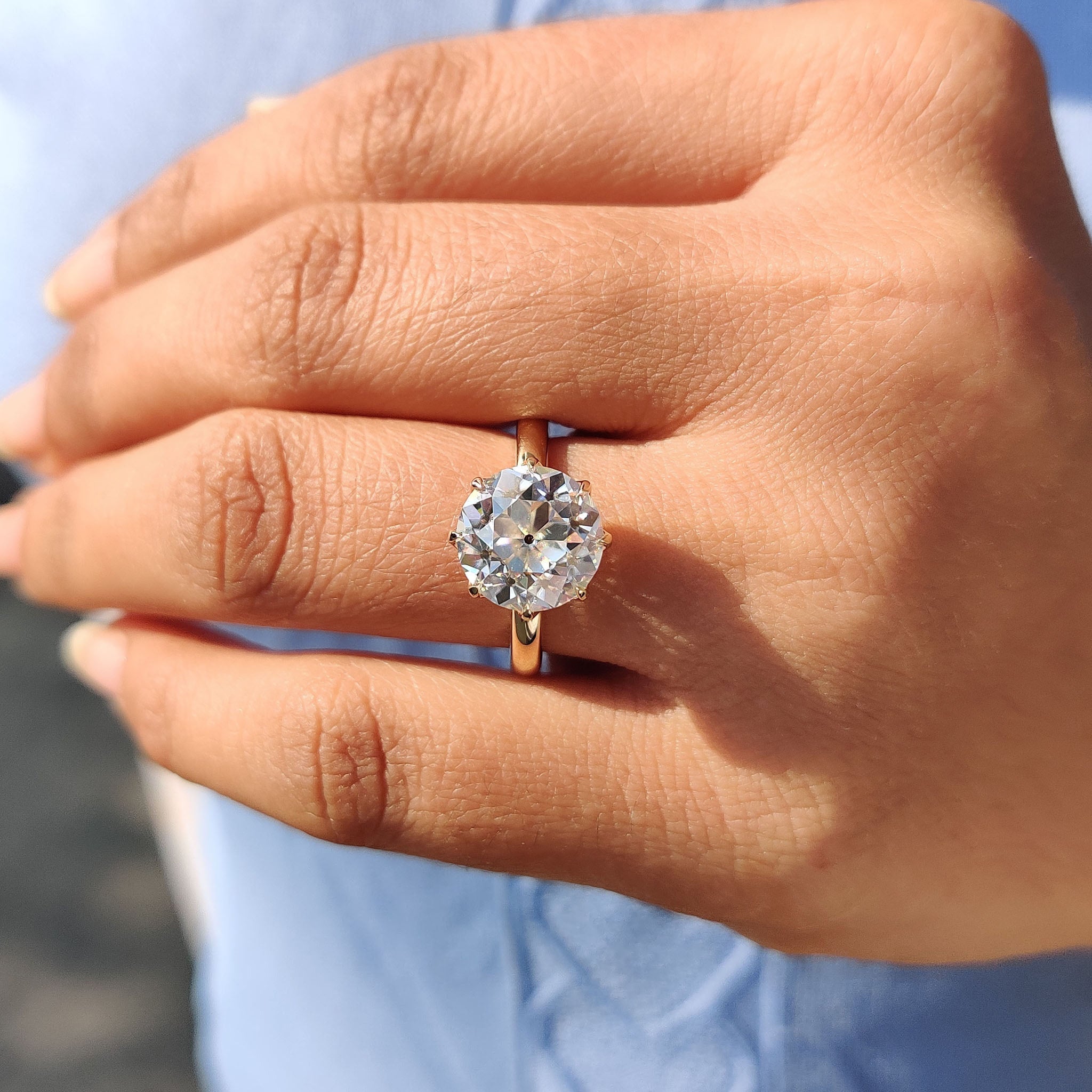 Round Old European Cut Engagement Ring Secondary image