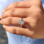 Round Old European Cut Engagement Ring