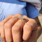 Round Old European Cut Engagement Ring