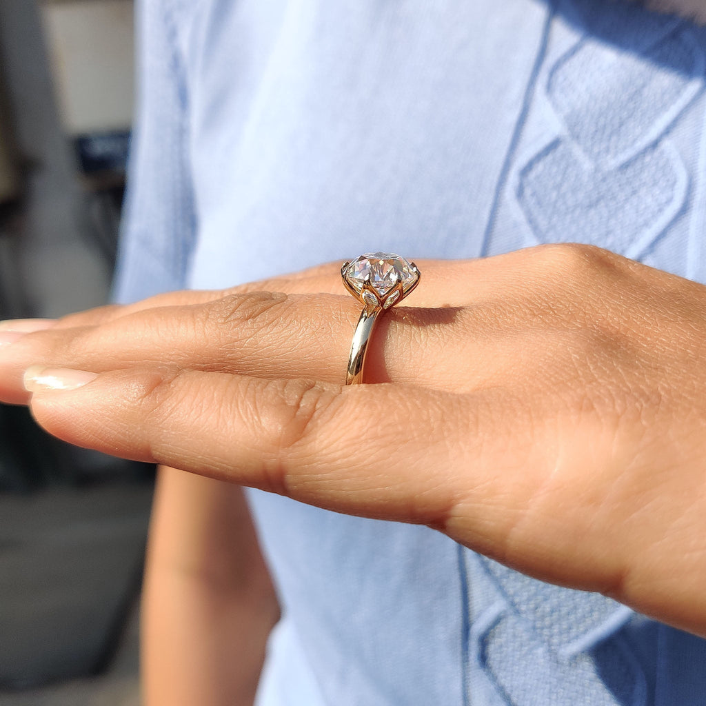 Round Old European Cut Engagement Ring