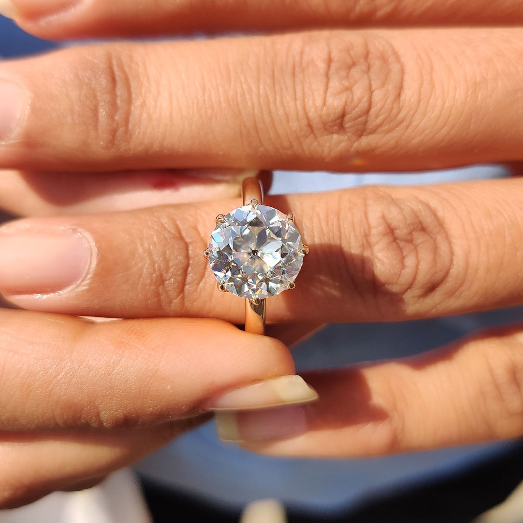 Round Old European Cut Engagement Ring