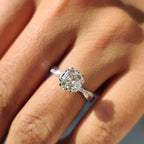 Twisted Pave Hexagon Engagement Ring