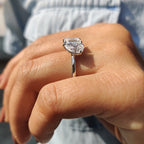 Pear And Emerald Cut Ring In Toi Et Moi Style