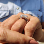 Pear And Emerald Cut Ring In Toi Et Moi Style