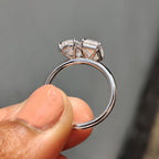 Pear And Emerald Cut Ring In Toi Et Moi Style