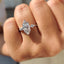 Marquise Moissanite Ring With 2 Kite Side Stone
