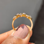 Round Cut wedding band with zig zag style