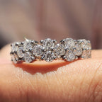 Garland Eternity Band with Round Moissanite Stone