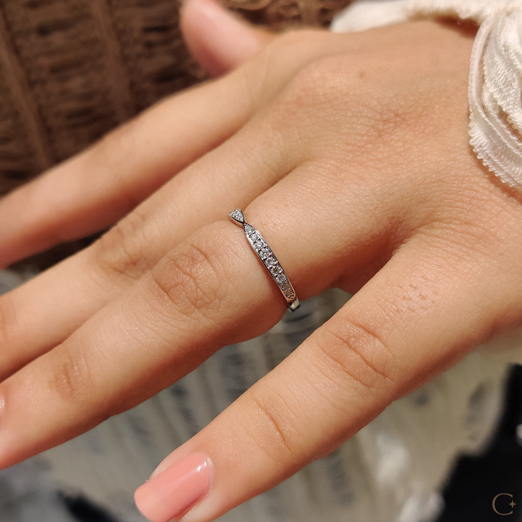 Wedding Ring White Gold - Round Diamond