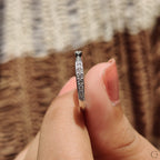 Round Cut Pave Diamond Wedding Band
