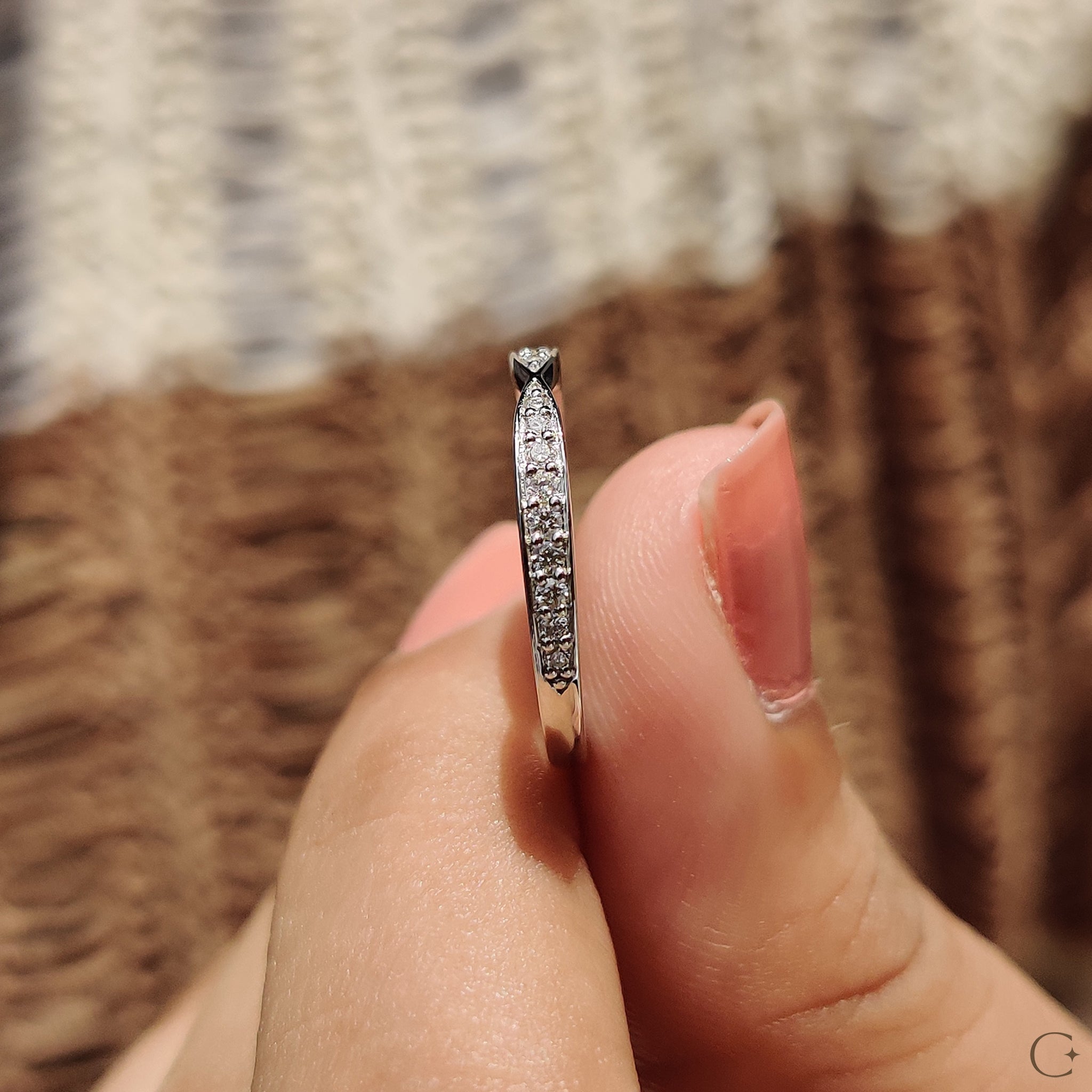 Wedding Ring White Gold - Round Diamond