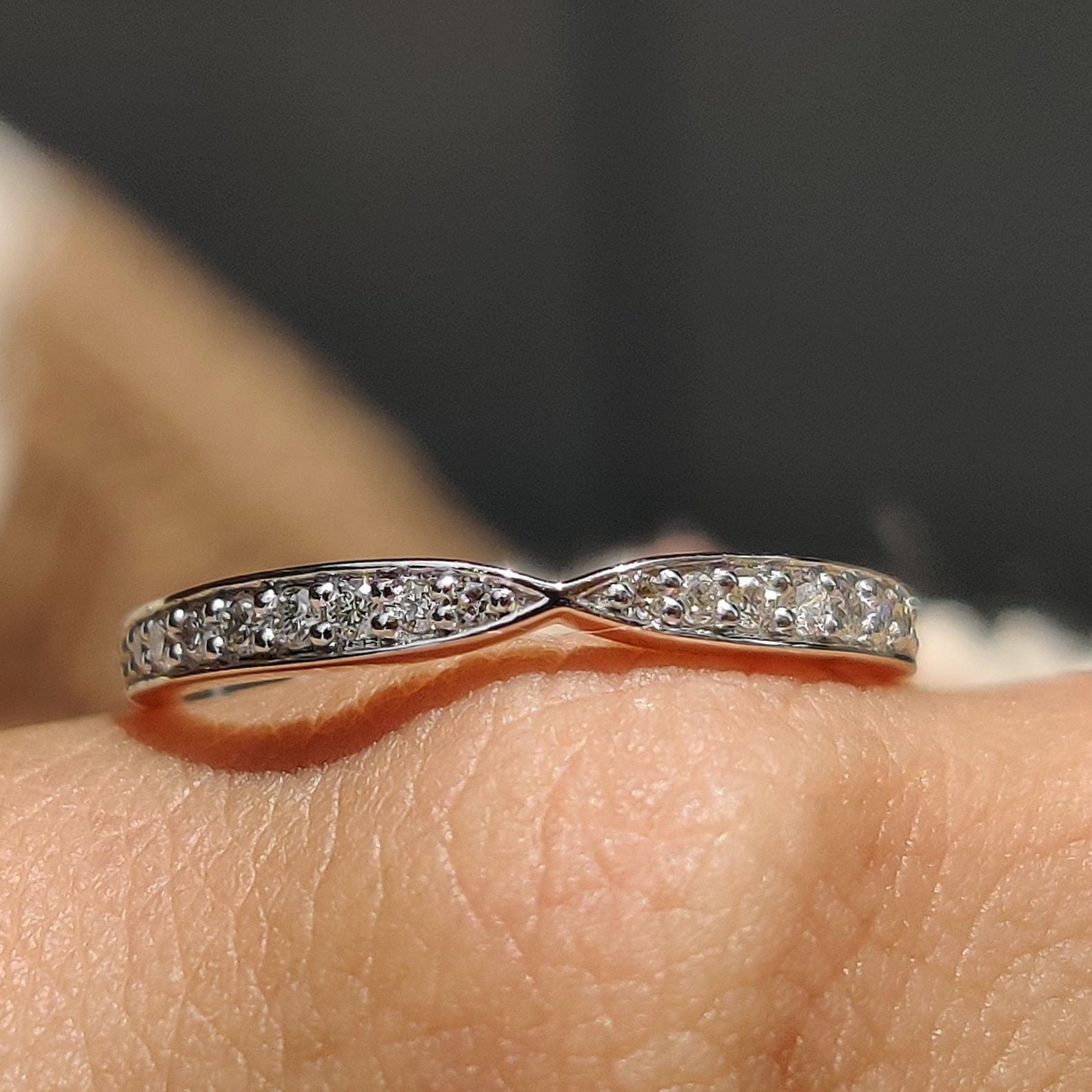 Tapered Pave Wedding Band Main image