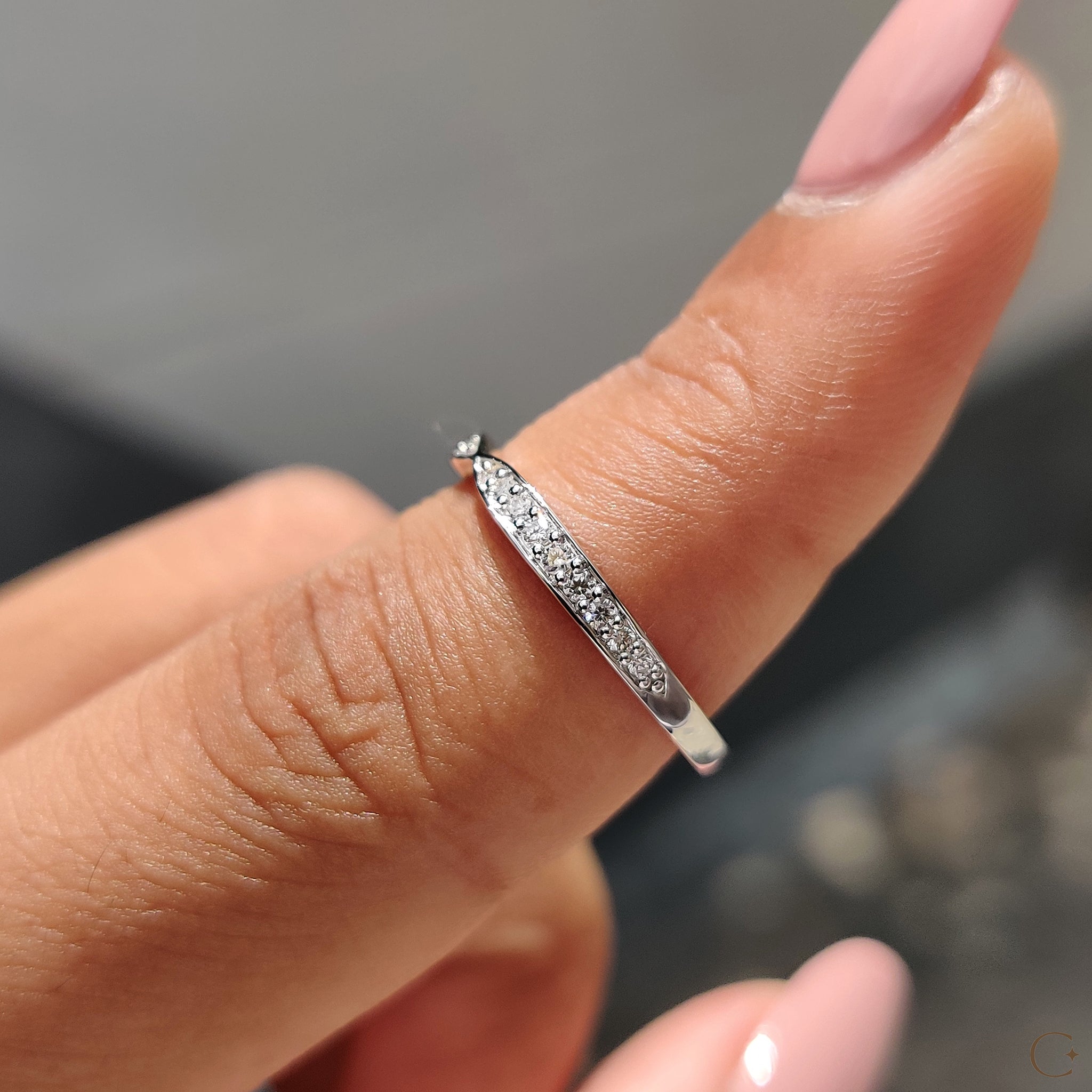 Tapered Pave Wedding Band Secondary image