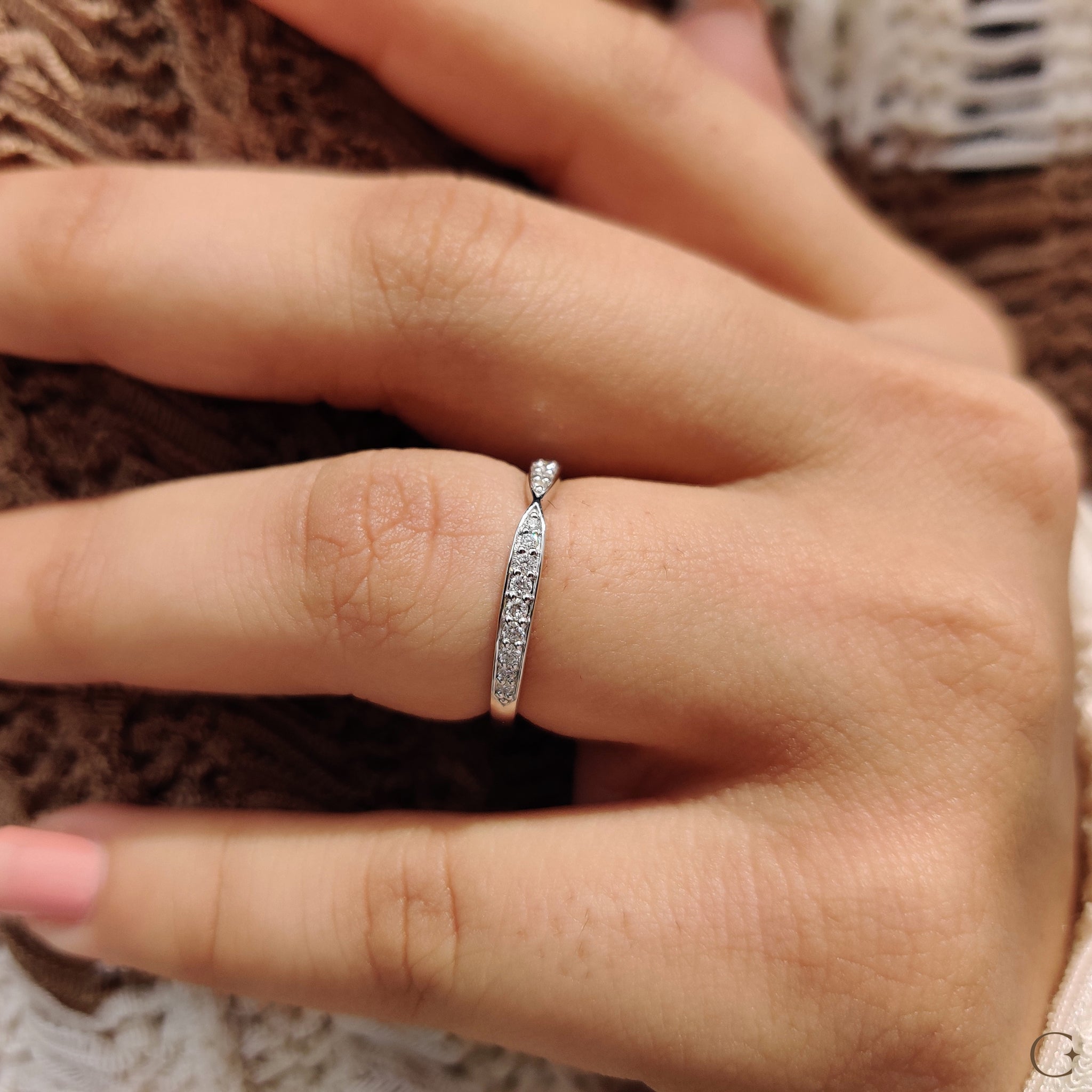Wedding Ring White Gold - Round Diamond