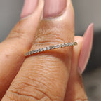 Minimalist Wedding Band In Round Diamond Half Eternity