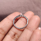 Marquise And Round Diamond Wedding Band With Shared Prong
