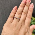 Marquise And Round Diamond Wedding Band With Shared Prong