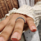 Round Diamond Band In Half Eternity