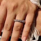 Round Diamond Band In Half Eternity